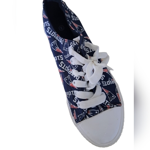FOCO NFL NEW ENGLAND PATRIOTS canvas sneakers ladies size 8 skater streetwear - Picture 5 of 9